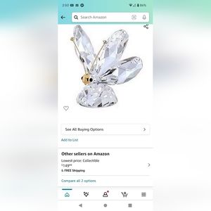 Swarovski Butterfly like new in original box with paperwork